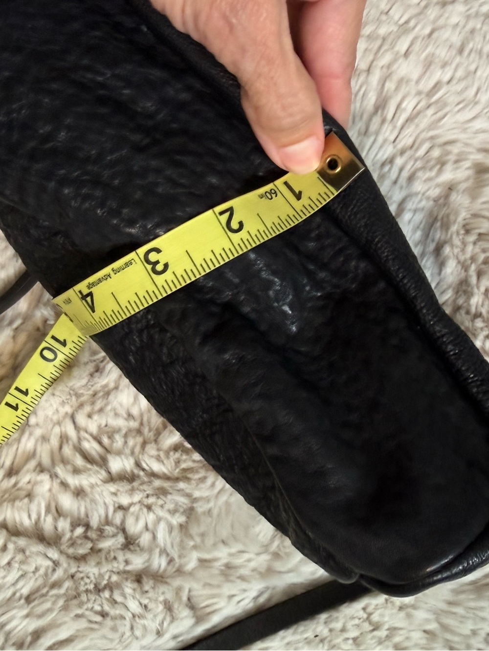 Jas MB Black Leather Cross Body Bag - Picture 14 of 15